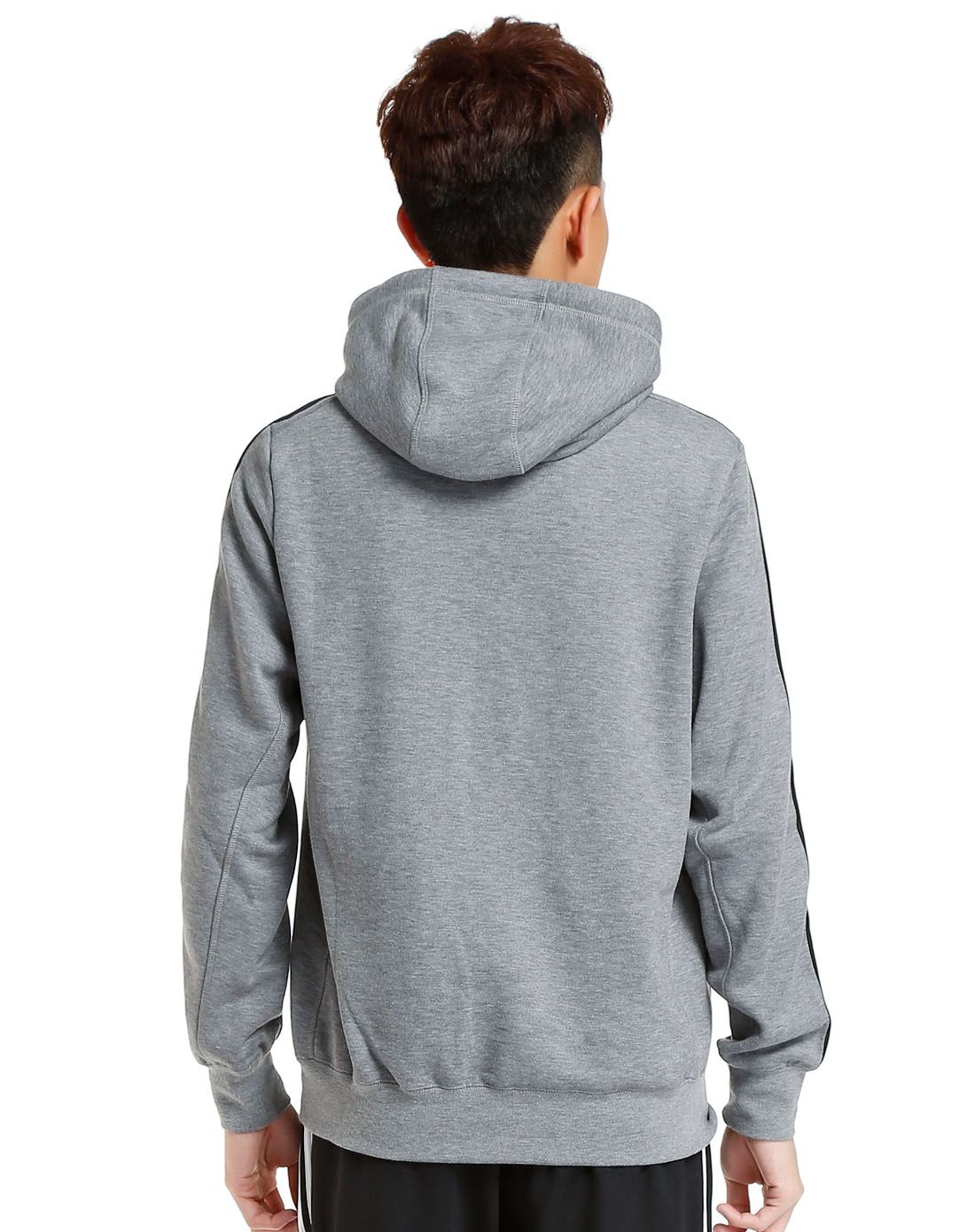 adidas酷炫男子运动装备时尚休闲 男款灰色连帽卫衣 训练系列s17855