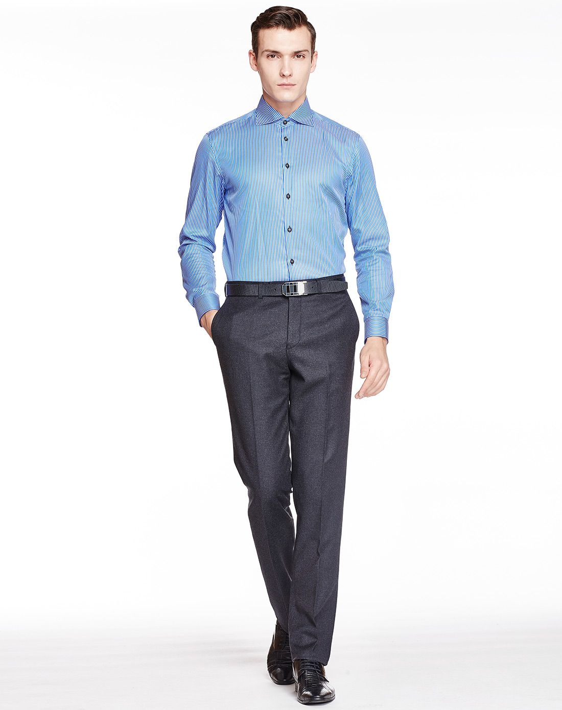 经典藏黑色正装商务百搭西裤