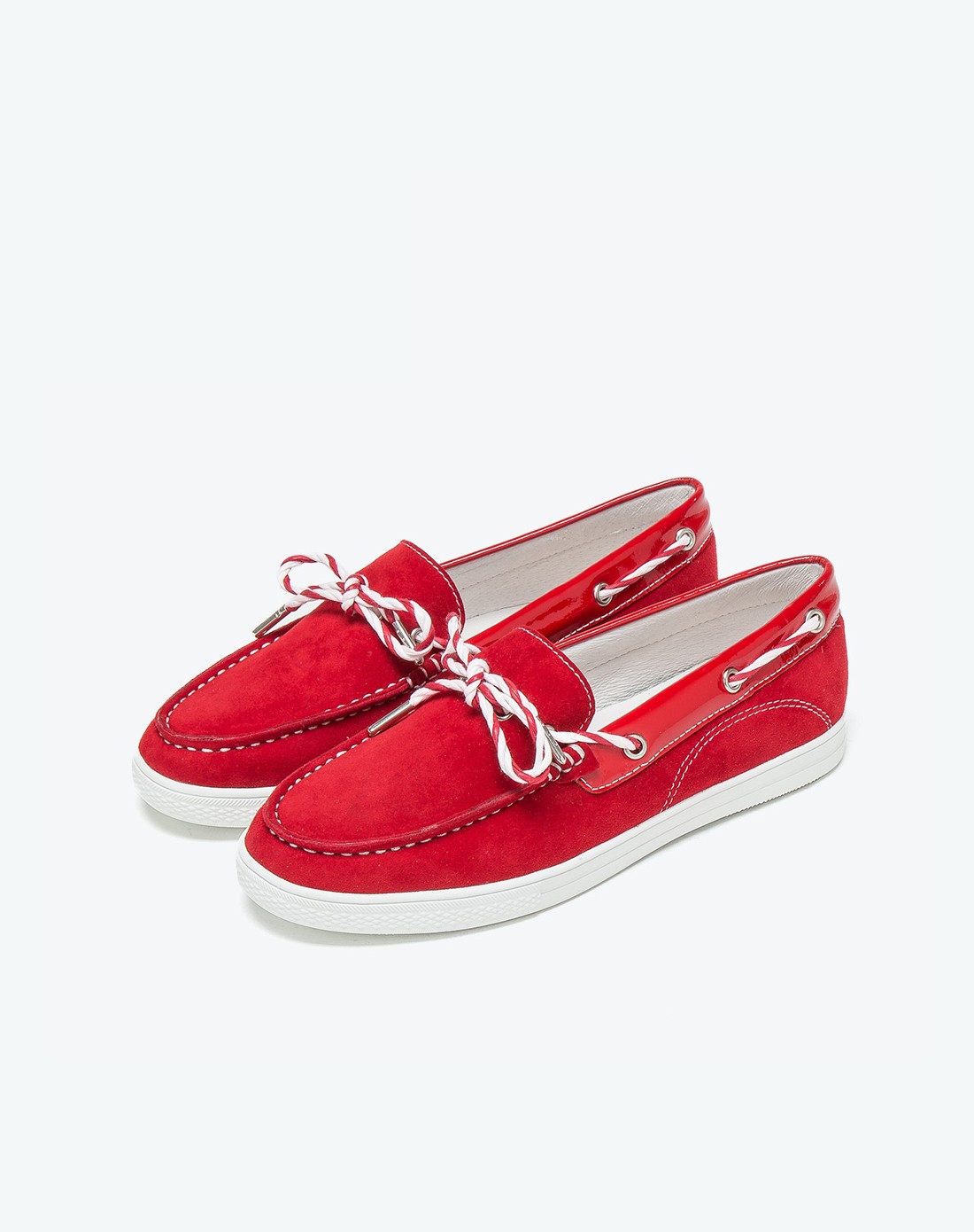 g红色反毛皮舒适女单鞋