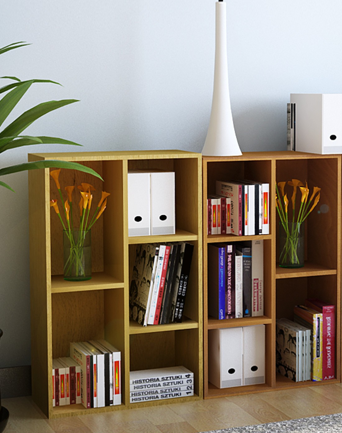 简易实用多格置物柜