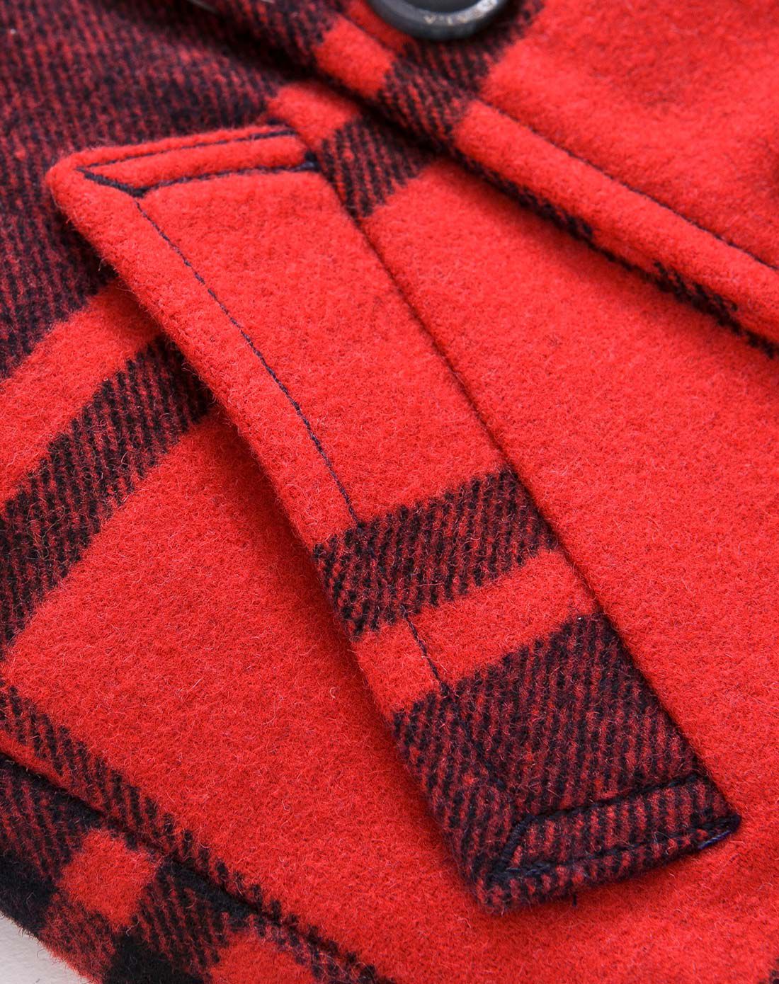 男童蓝红色呢衣