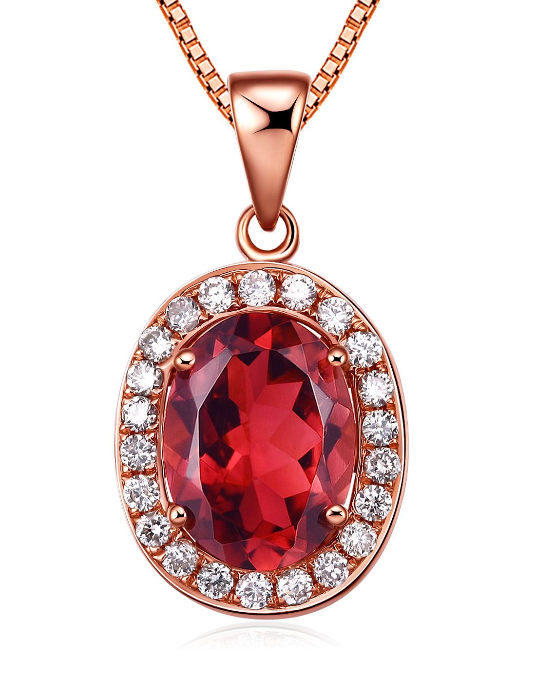 鑫万福珠宝专场鑫万福 18k金1.3ct红宝石吊坠(送链子)xoj9676_唯品会