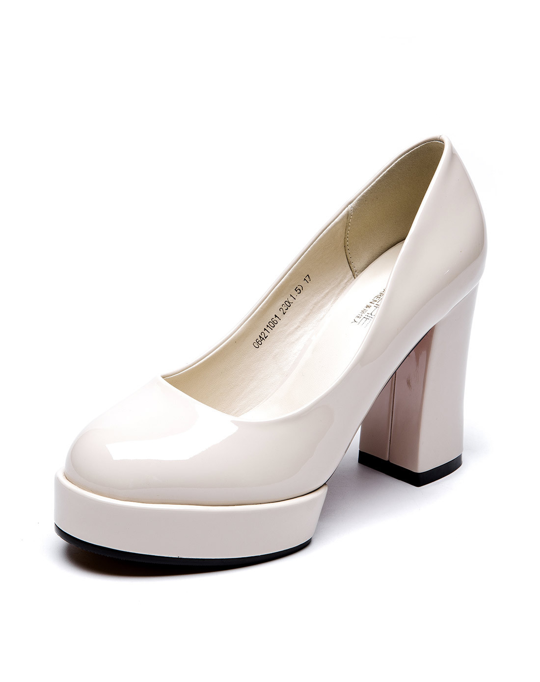 美丽佳人女鞋专场 美丽佳人2016秋季新款圆头浅口鞋防水台套脚女鞋