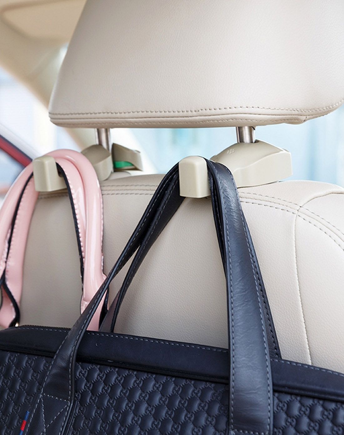 车用隐藏式挂钩(2只装-米白色)