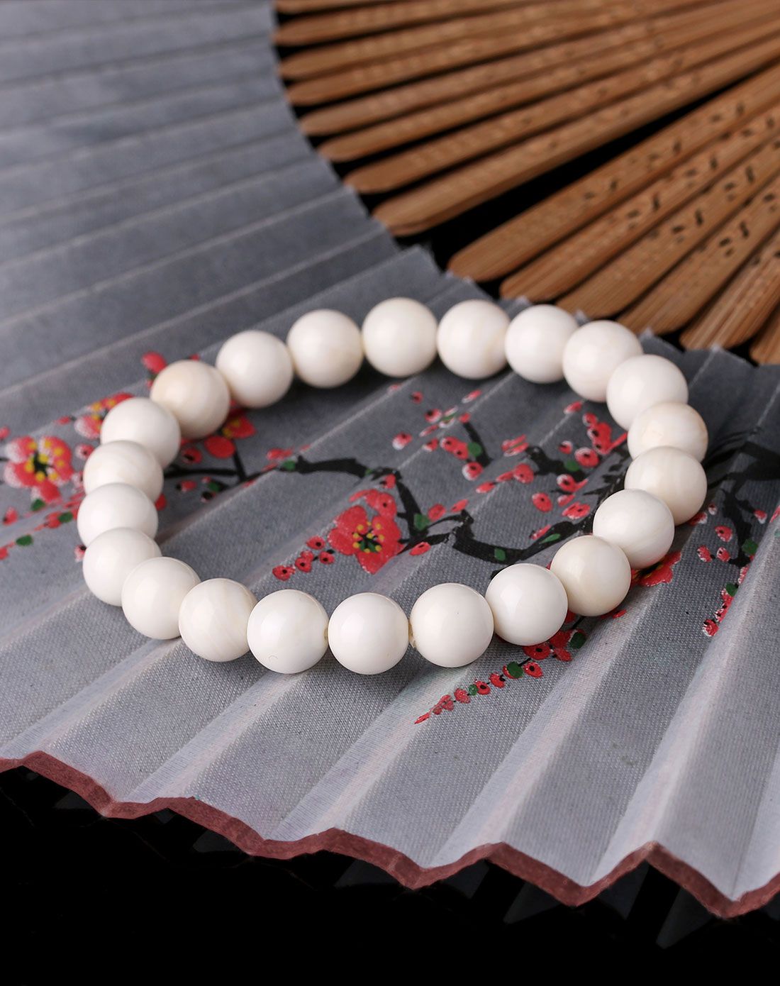 一生一石 天然象牙老砗磲圆珠手链