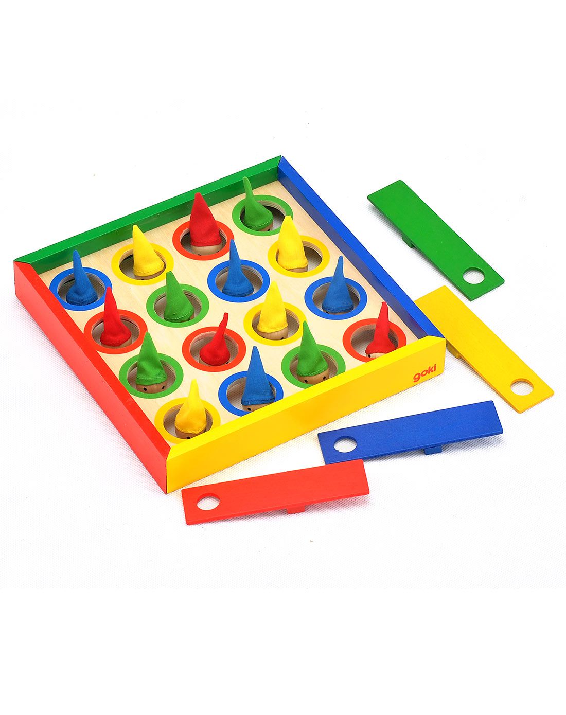 德国goki早教益智椴木亲子跳跳板桌面游戏小人款