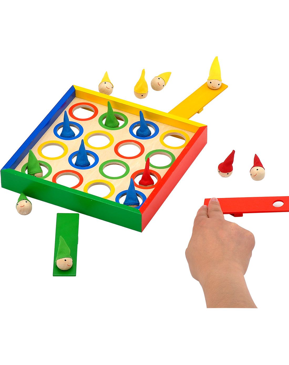 早教益智玩具放暑价德国goki早教益智椴木亲子跳跳板桌面游戏小人款hs