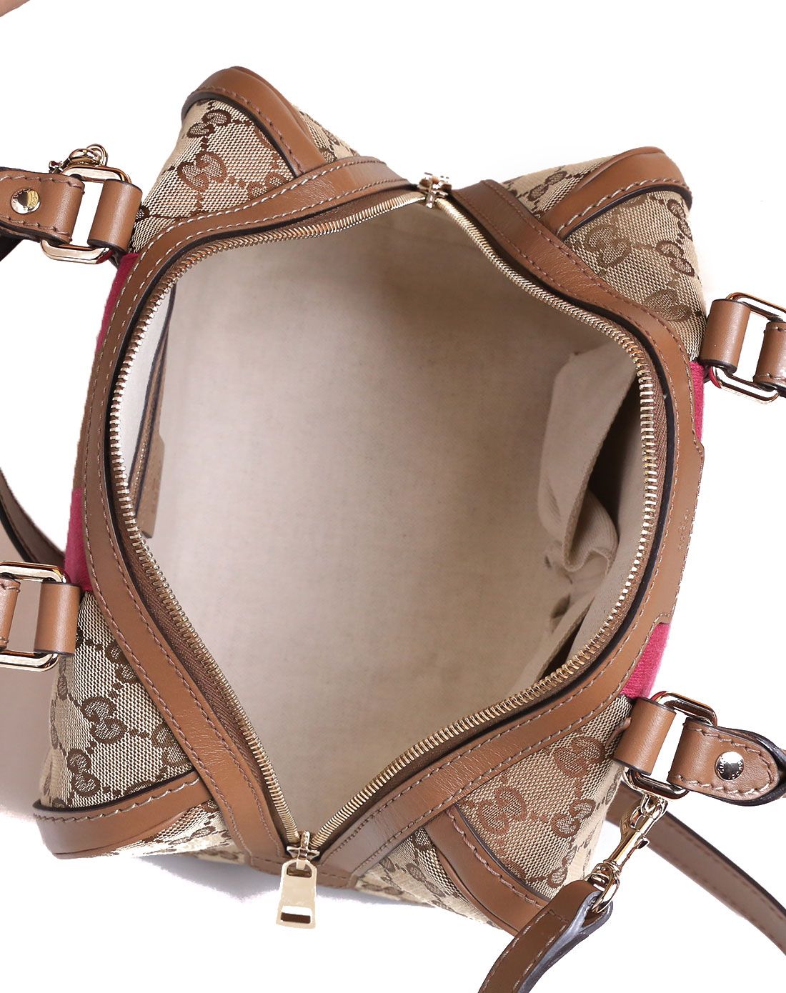 gucci 女士啡色圆筒提挎两用包