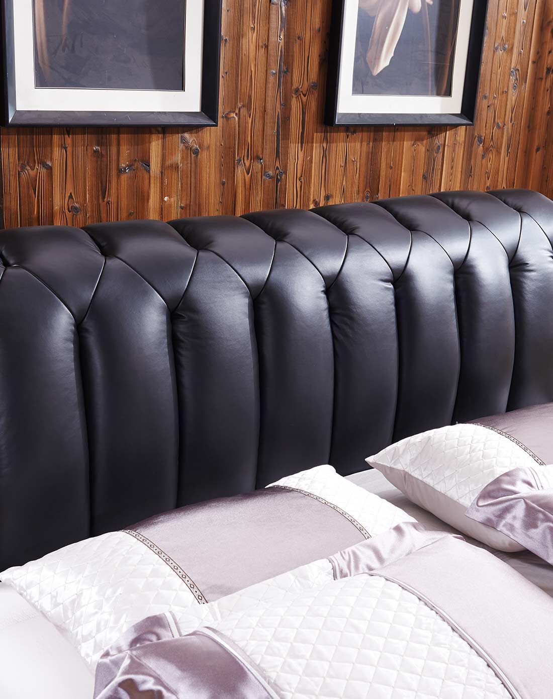 斯林百兰slumberland床垫直发货现代简约 头层牛皮 双人皮艺软床 唐宁