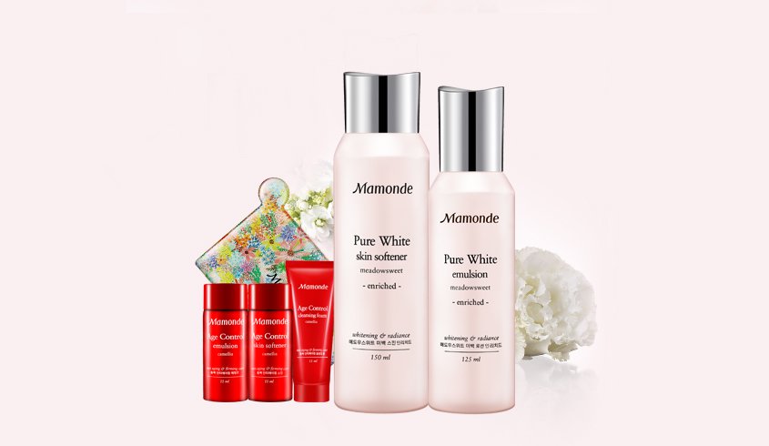 梦妆mamonde化妆品专场梦妆mamonde 淡斑净白水乳套组 六件套 爽肤水