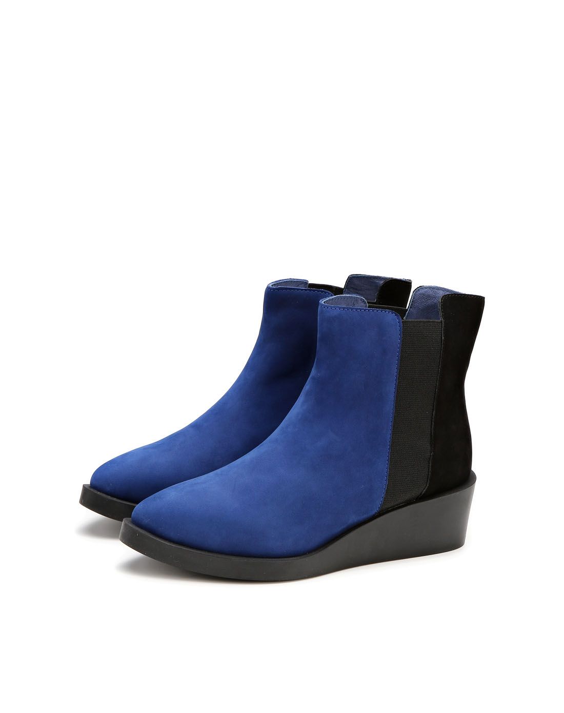 2015年新款女款蓝色休闲短靴