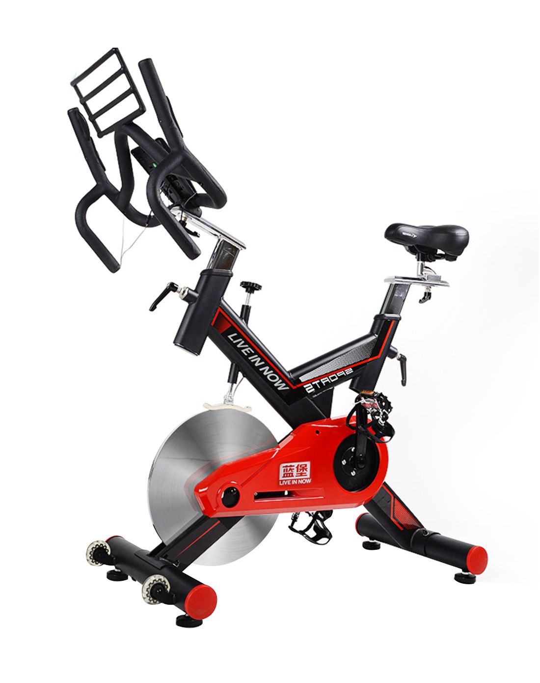 黑红色13kg大飞轮动感单车室内健身车oto45803