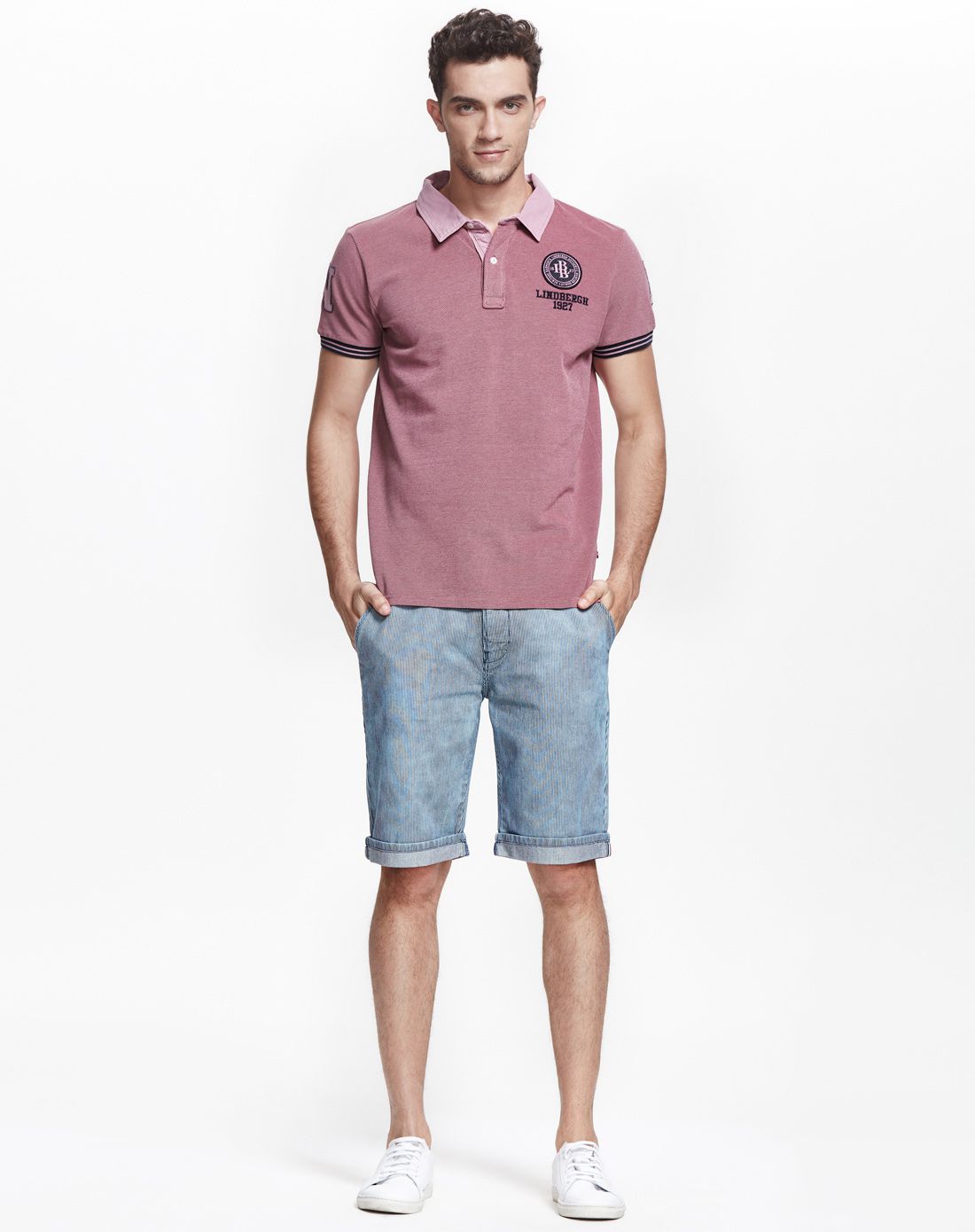 丹麦wagner旗下集合品牌粉灰色棉质舒适针织t恤衫30-4704100291_唯品