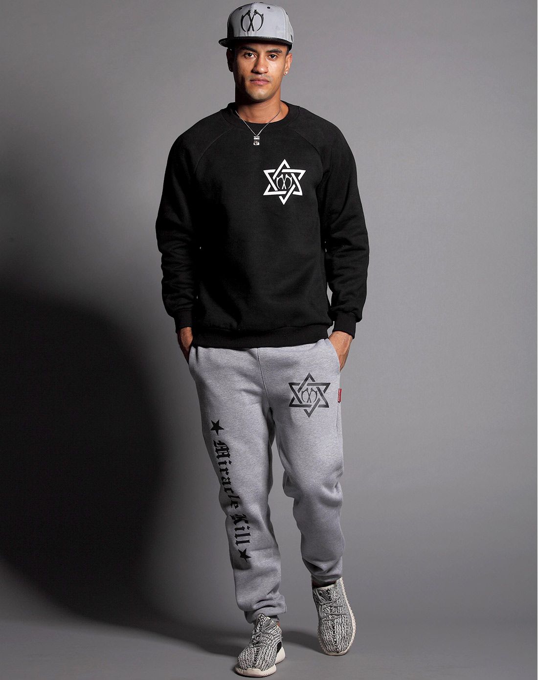 新款小六芒星黑色卫衣