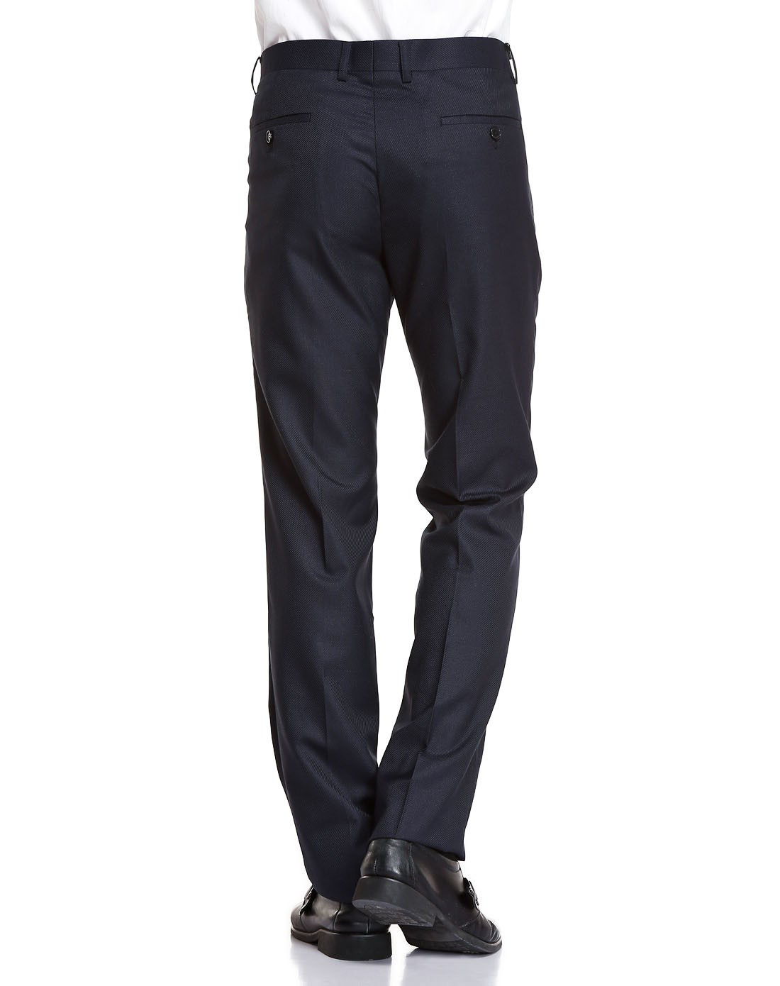 藏青色都市大方长西裤