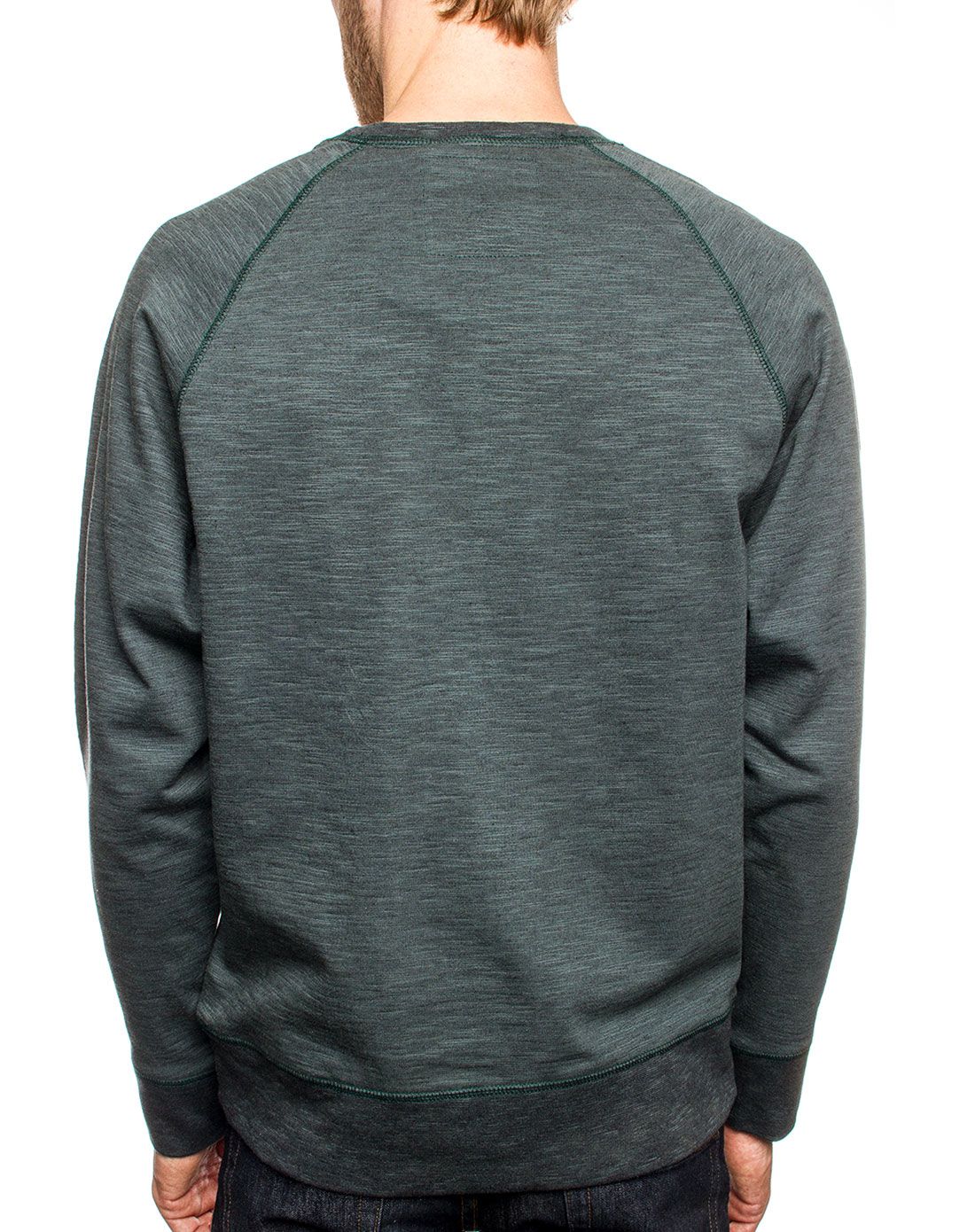 px灰绿色圆领舒适长袖卫衣