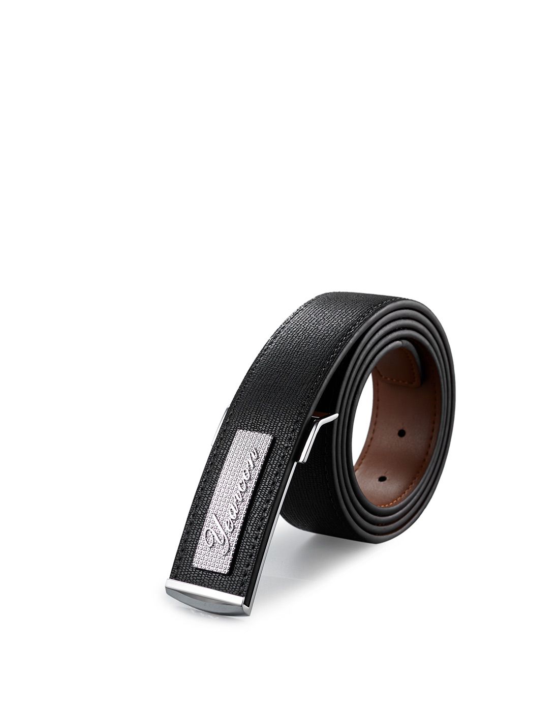 商务休闲黑色剖层牛皮男款皮带