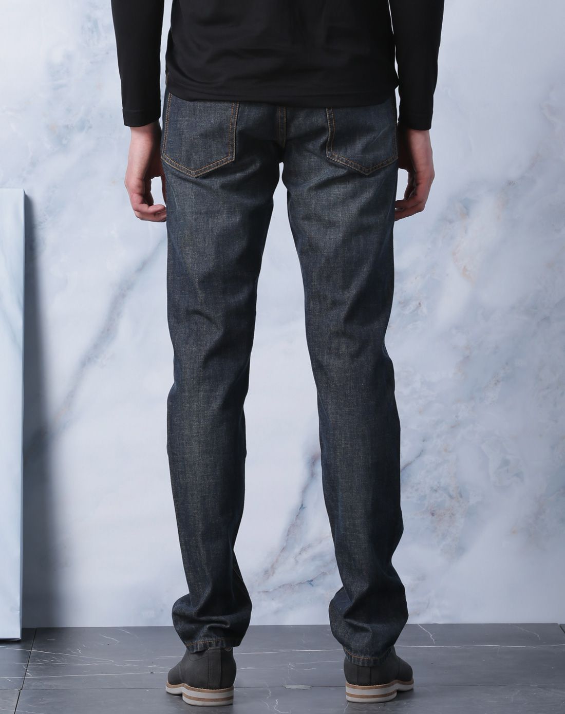 威杰思vjc纯棉经典简约牛仔长裤b4do340621_唯品会