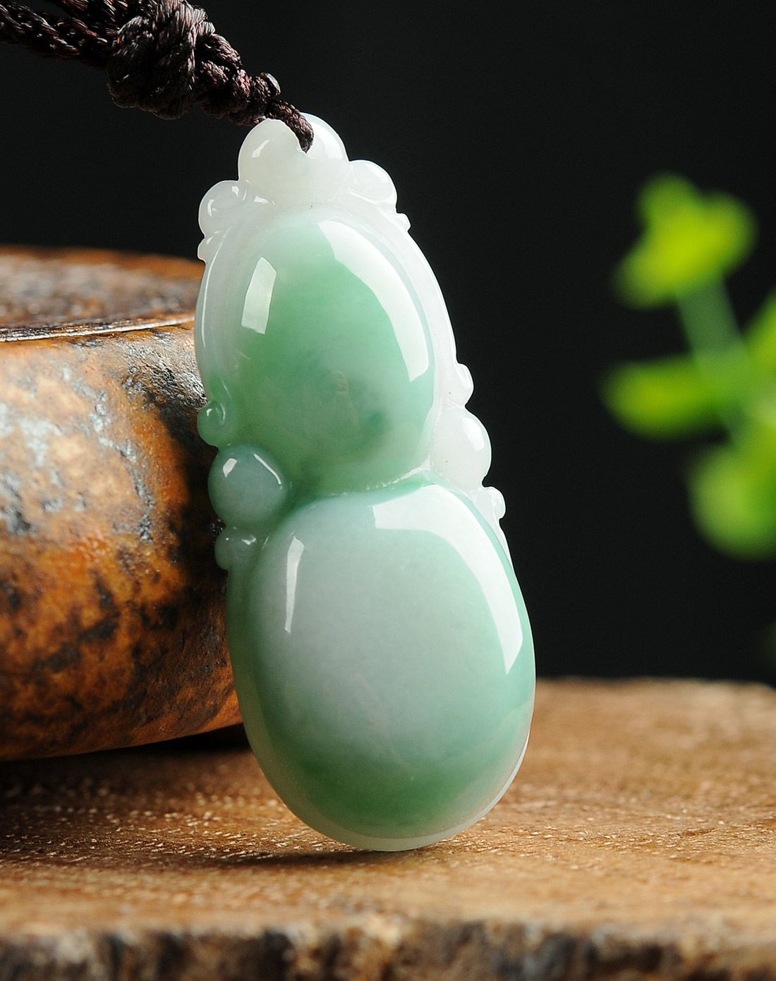 一品翠玉器专场天然a货翡翠葫芦吊坠(附证书)zh0019_唯品会