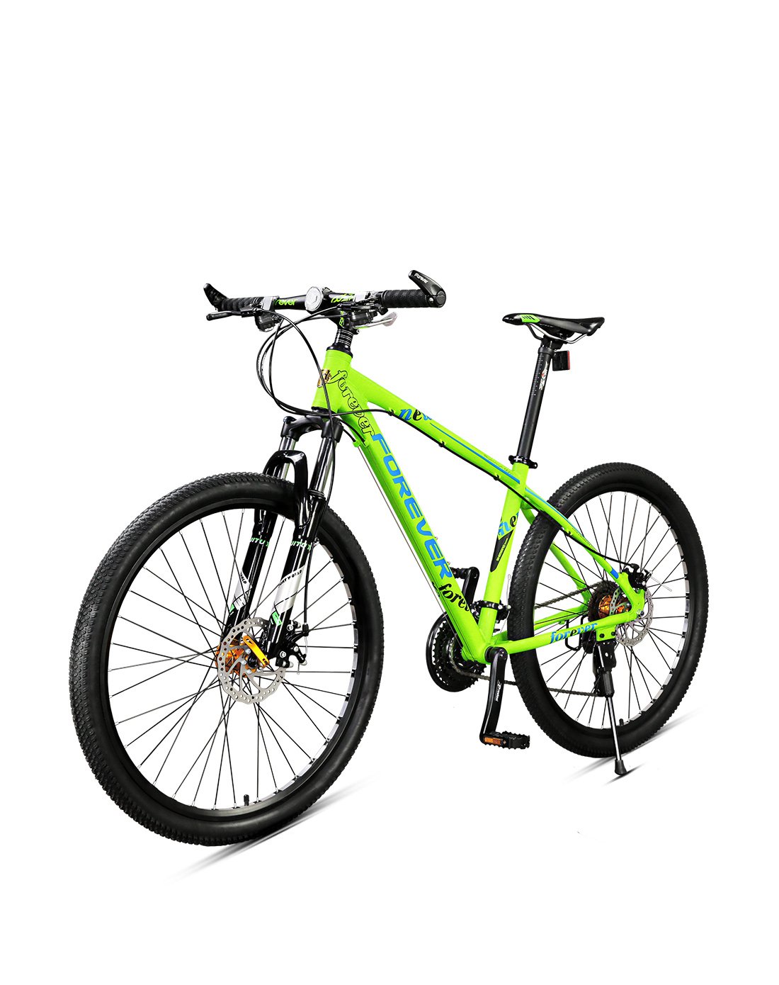 永久自行车专场直发货 27.5寸30速酷炫多彩款男女式时尚山地车荧光绿