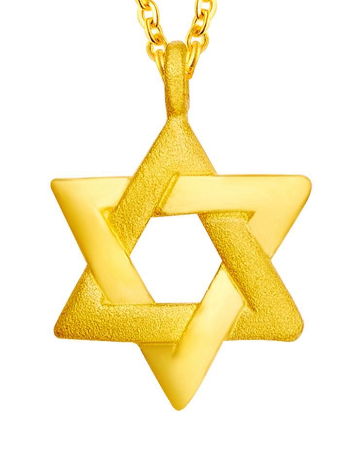 曼卡龙 足金六芒星套装链(计价)约2.8g