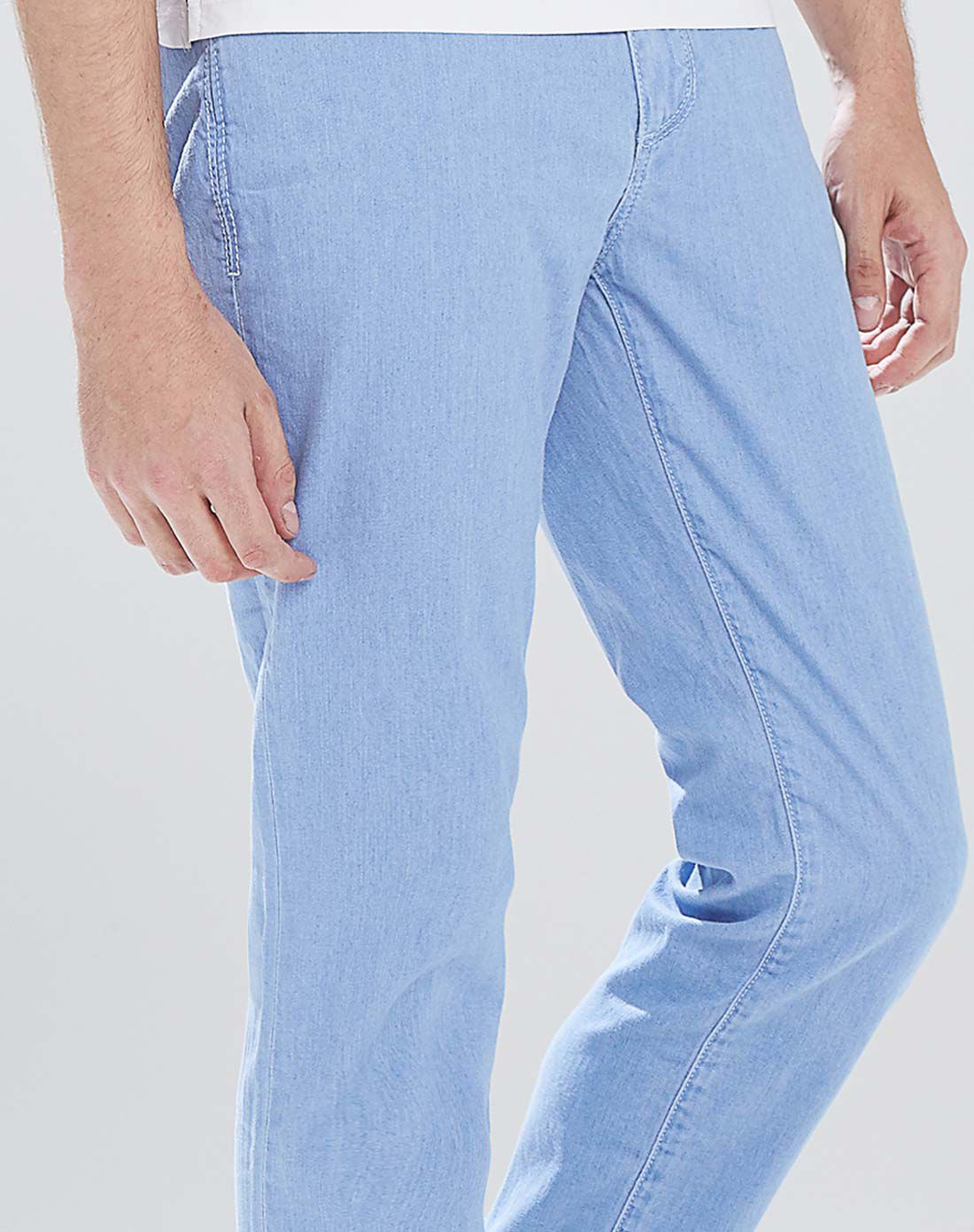 石灰蓝牛仔长裤