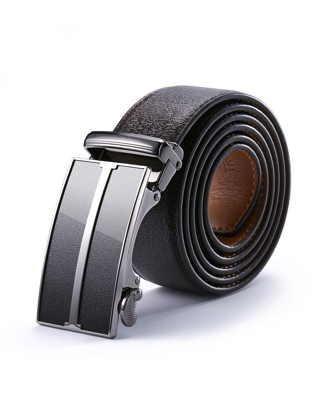 牛皮皮带商务简约自动扣男士腰带