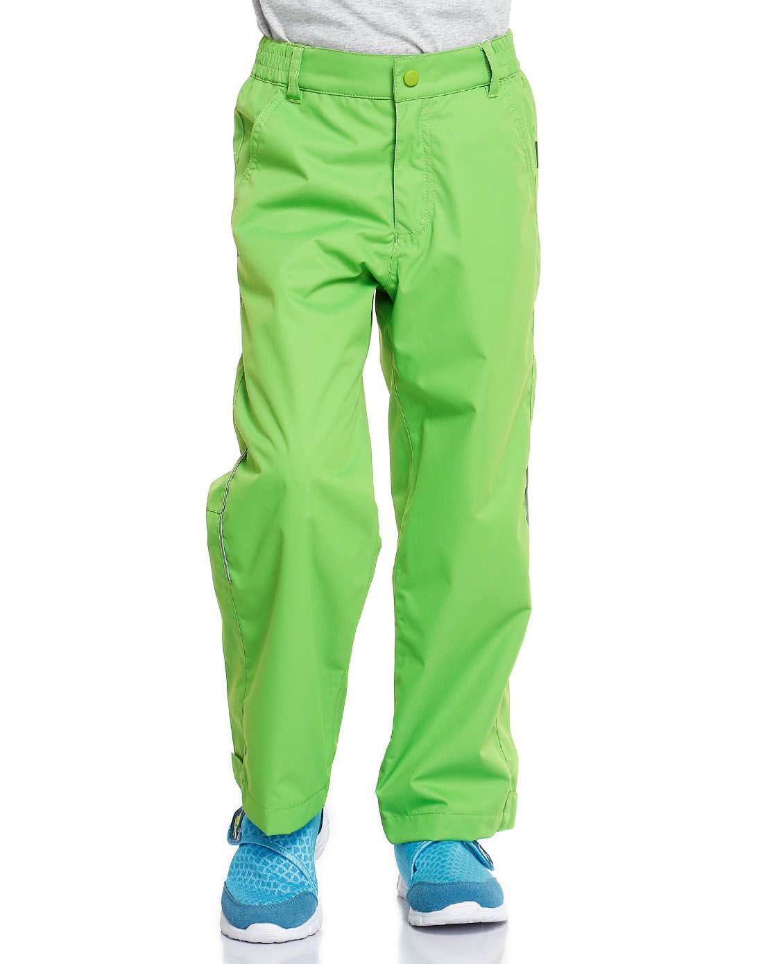 春秋款拒水抗污防风 中性中大童款草绿色长裤 单层内衬