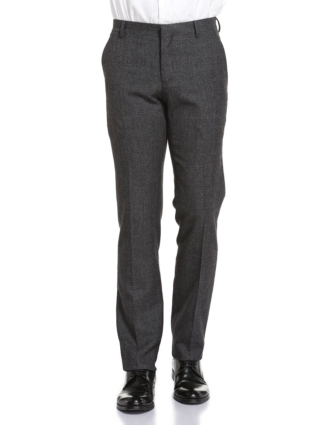 成熟深灰色长西裤