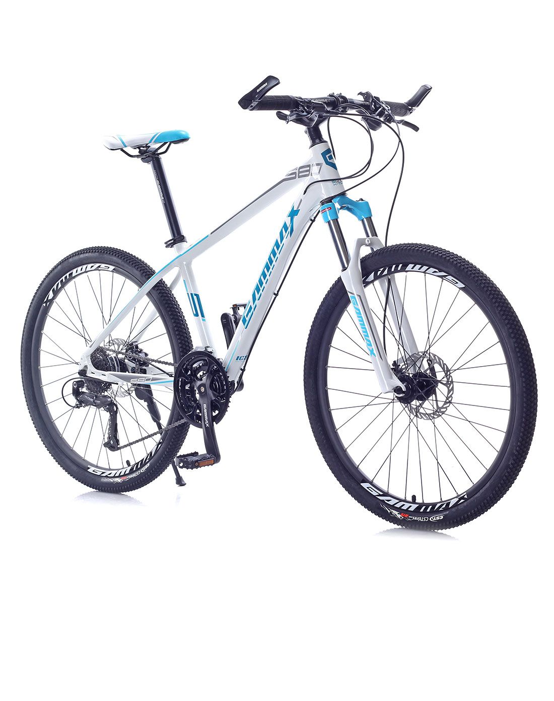 杰玛仕gammax户外自行车专场直发货白色无焊痕26寸油碟山地车闪电580