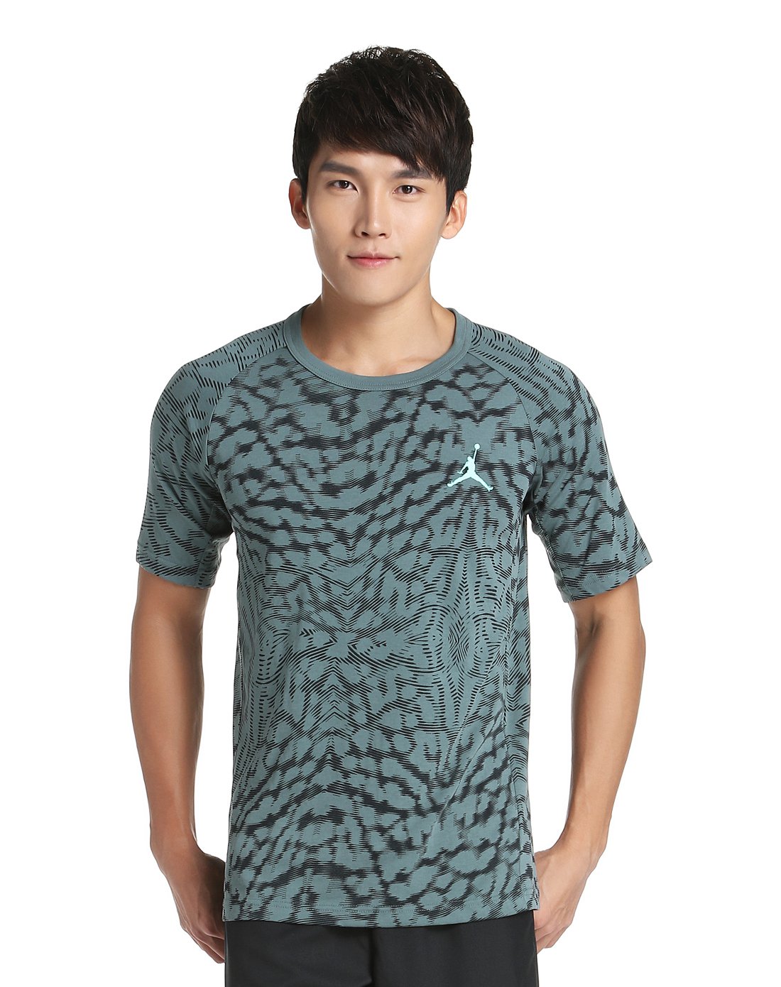 dri-fit 男款灰绿色运动短袖t恤