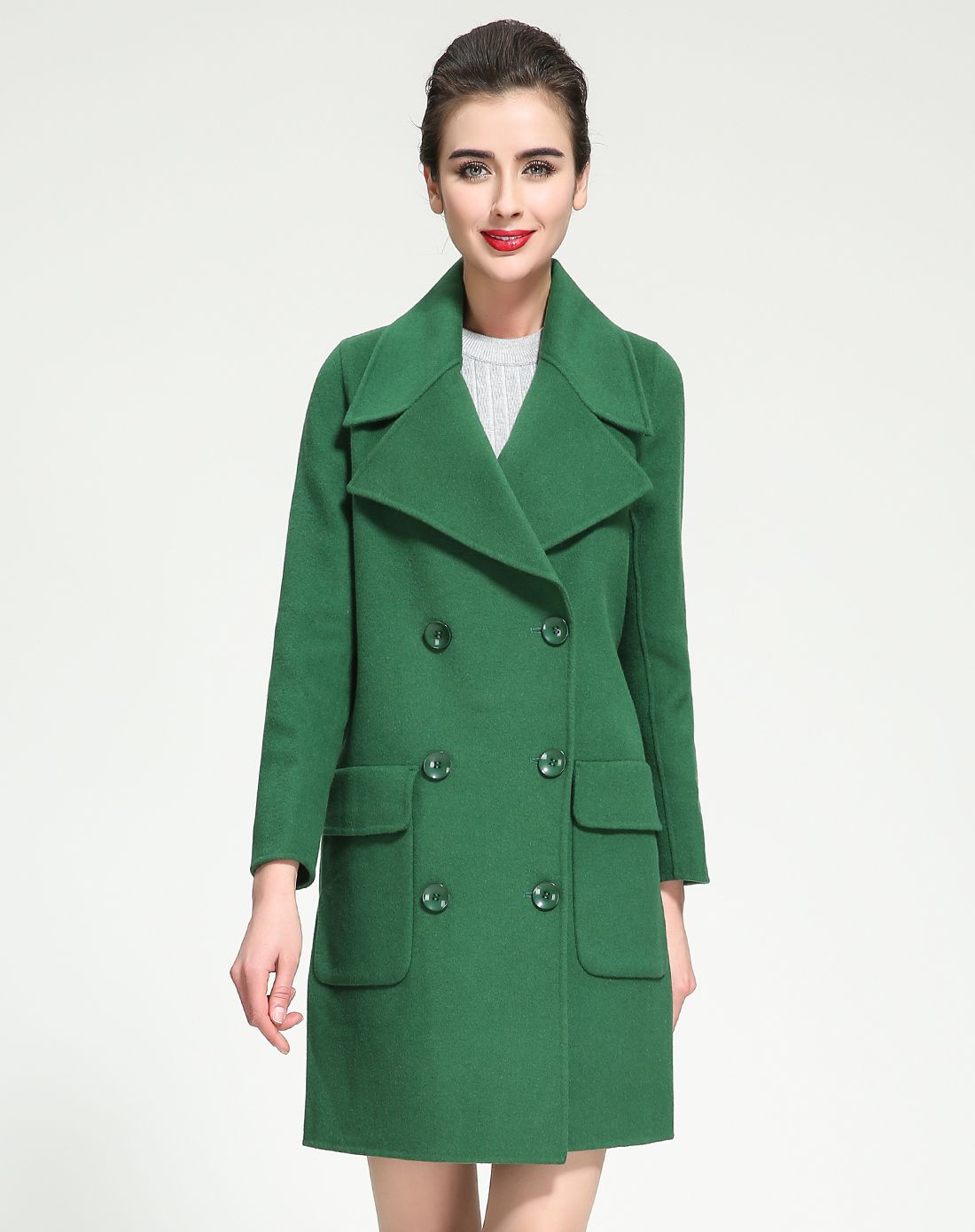 墨绿女式大衣
