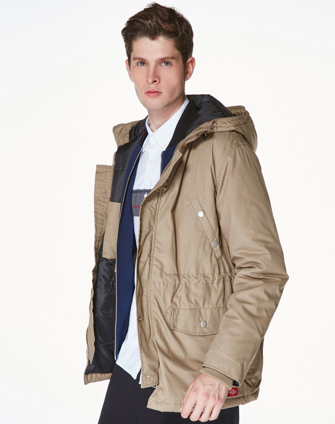 dickies男女装男款卡其色tc斜纹充棉长款外套154m10ec03kh_唯品会