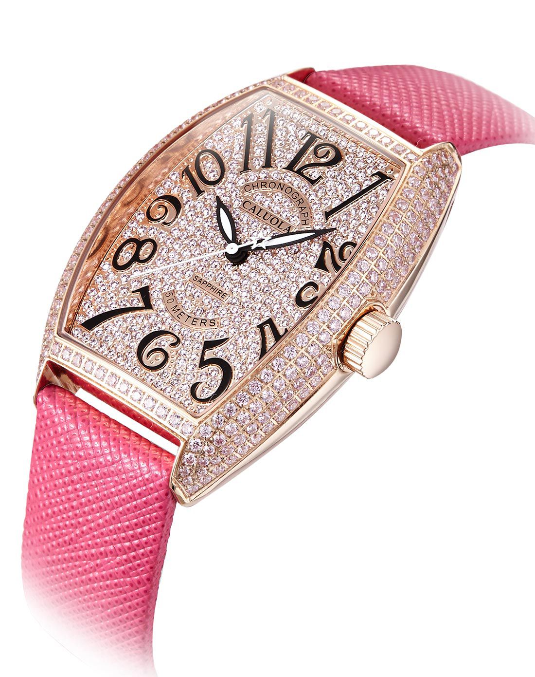 卡罗莱caluola手表专场 卡罗莱 满天星酒桶型时尚个性石英大女表