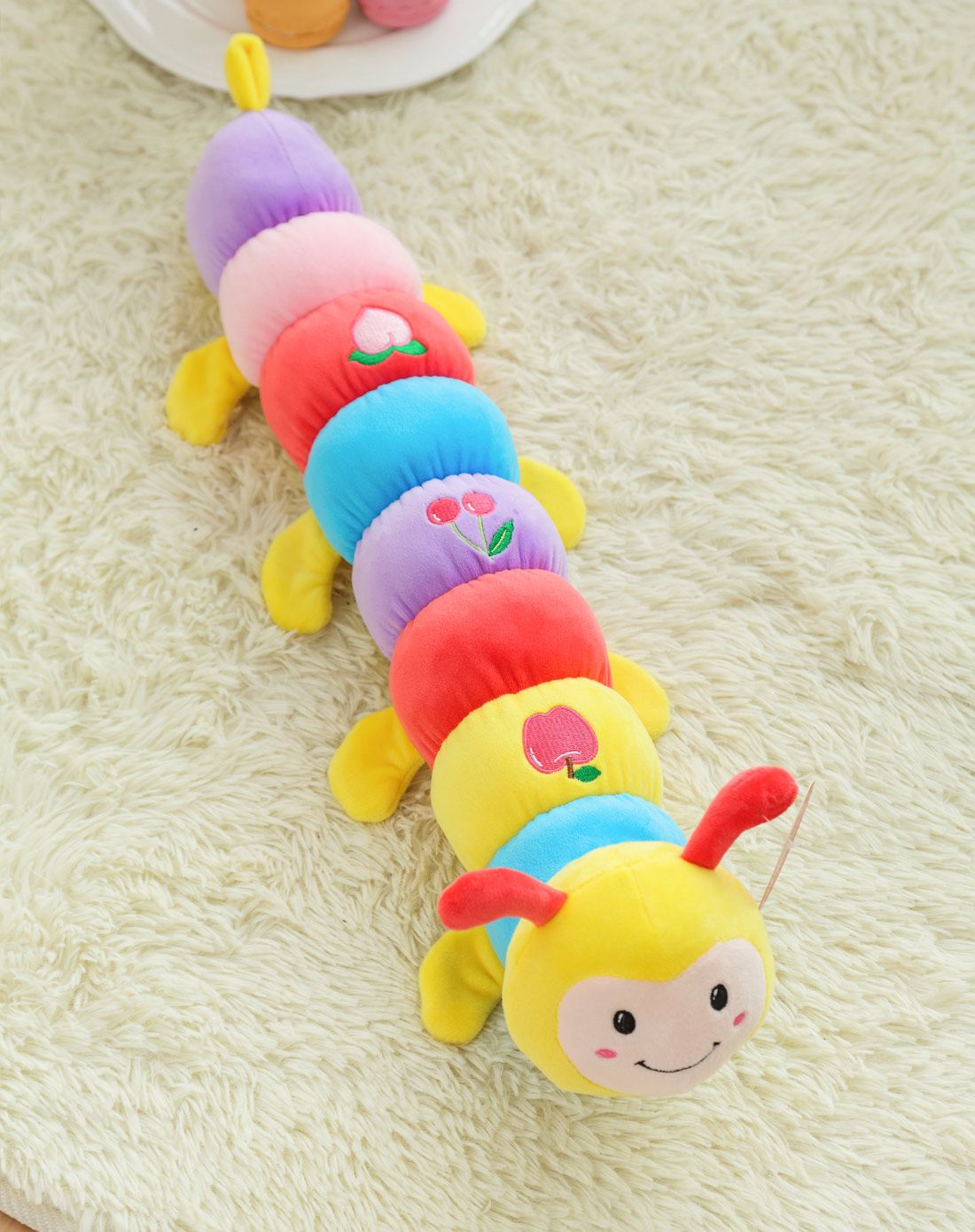 黄色可爱卡通毛毛虫公仔85厘米(新款)