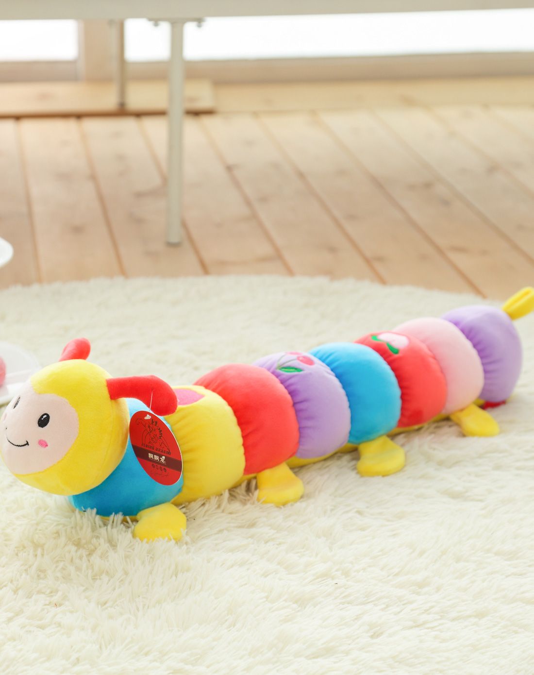 黄色可爱卡通毛毛虫公仔85厘米(新款)