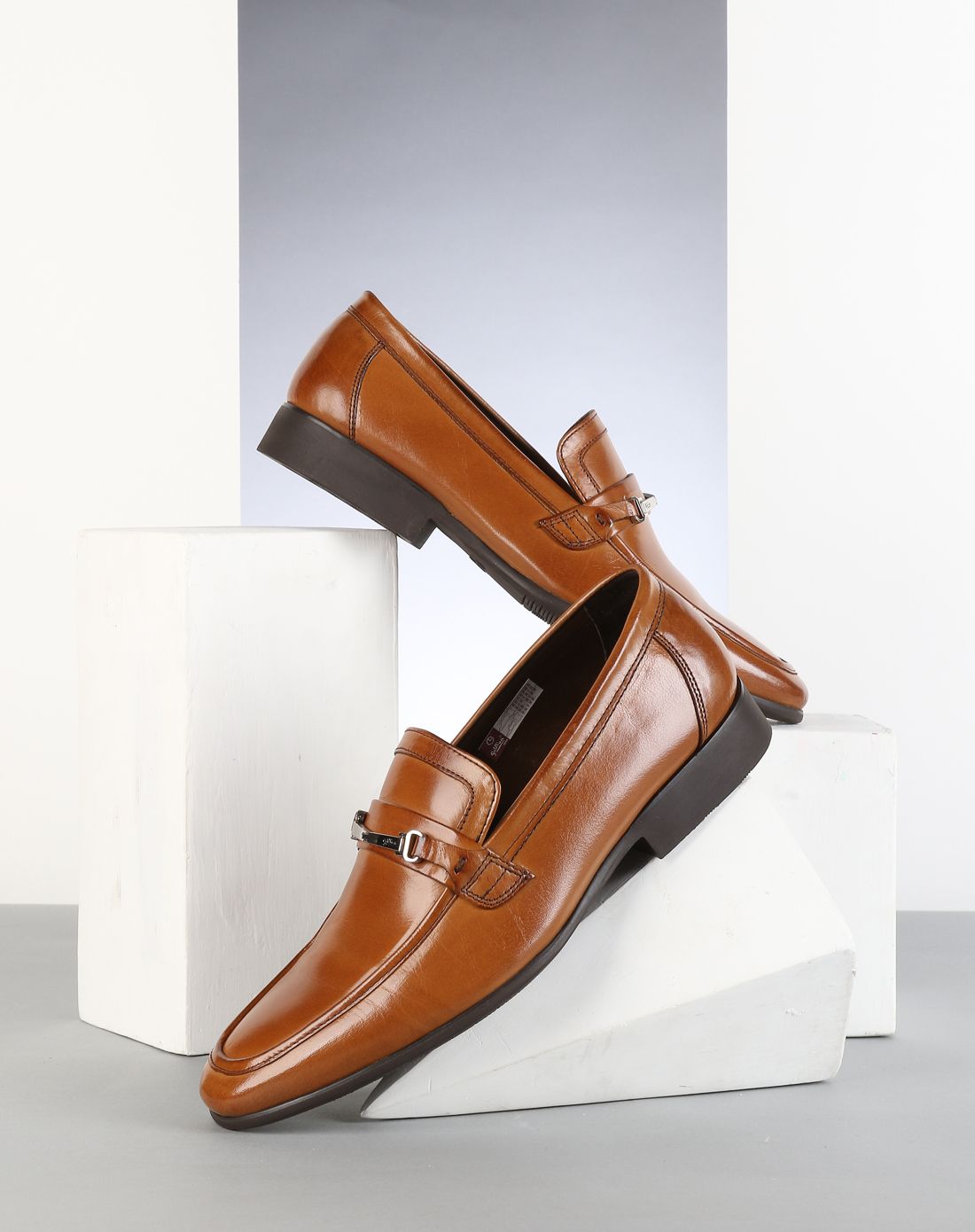 金利来goldlion 浅棕色胎水牛皮商务正装皮鞋