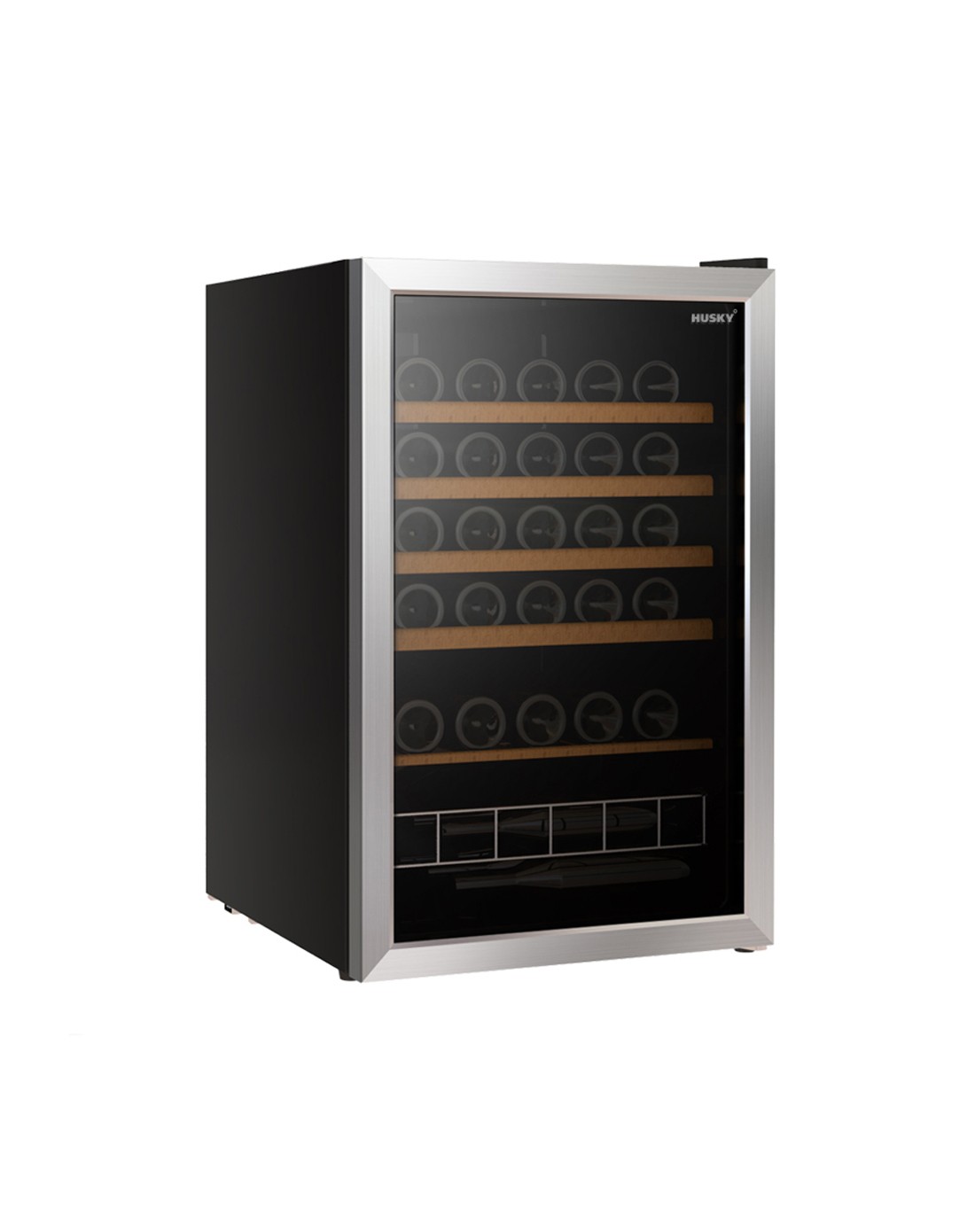 单门小型 压缩机恒温 红酒柜 130升 实木层架