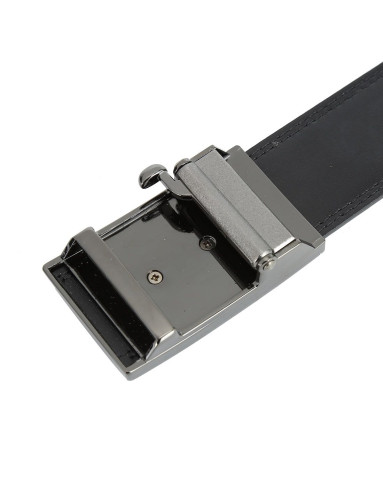 2016新款黑色质感牛皮自动扣皮带