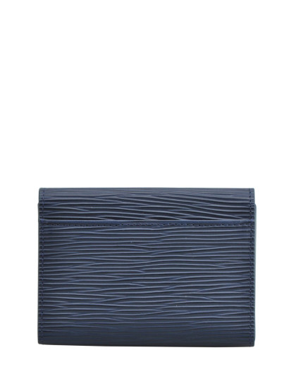 男款蓝色水波纹牛皮卡包