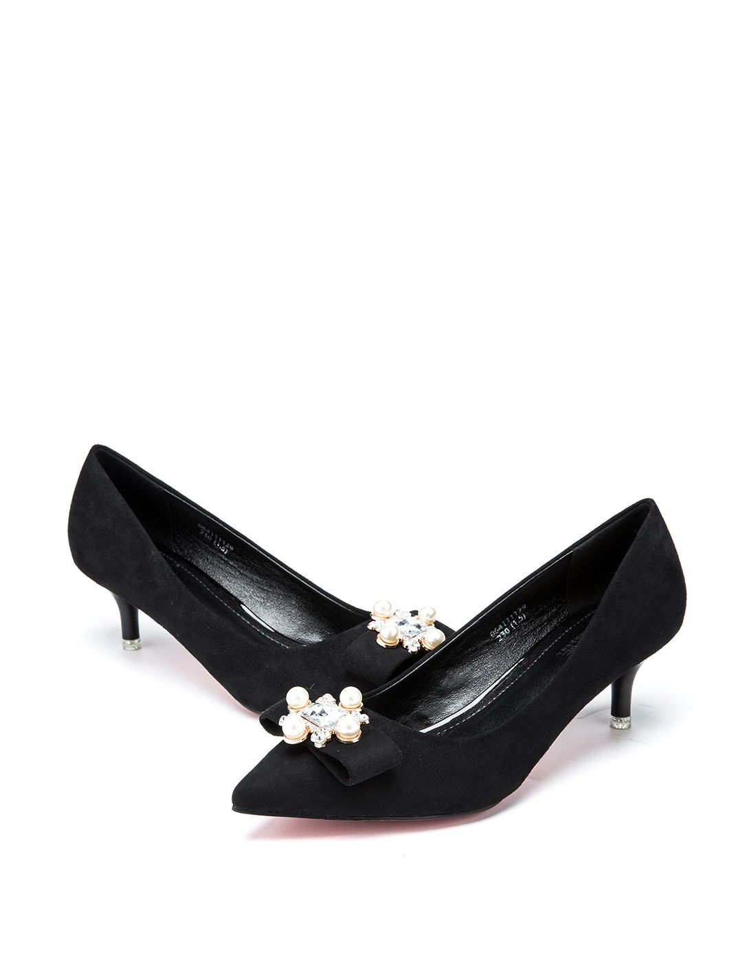 时尚范-美丽佳人女鞋特惠专场美丽佳人春季新款百搭水钻珍珠中跟女单