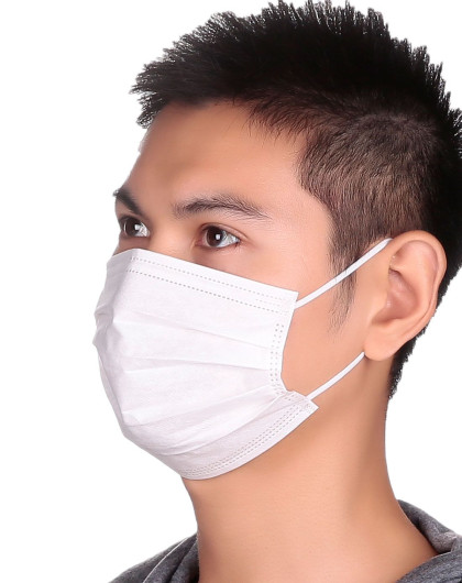优质弹性无纺布平板褶皱口罩(男款)30枚装