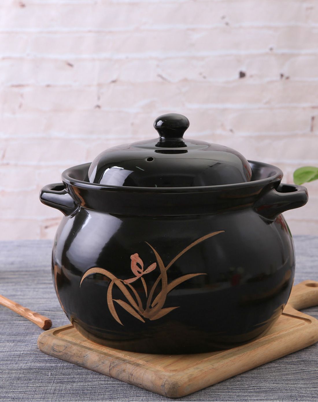 乐优家 4.1升黑釉养生砂锅