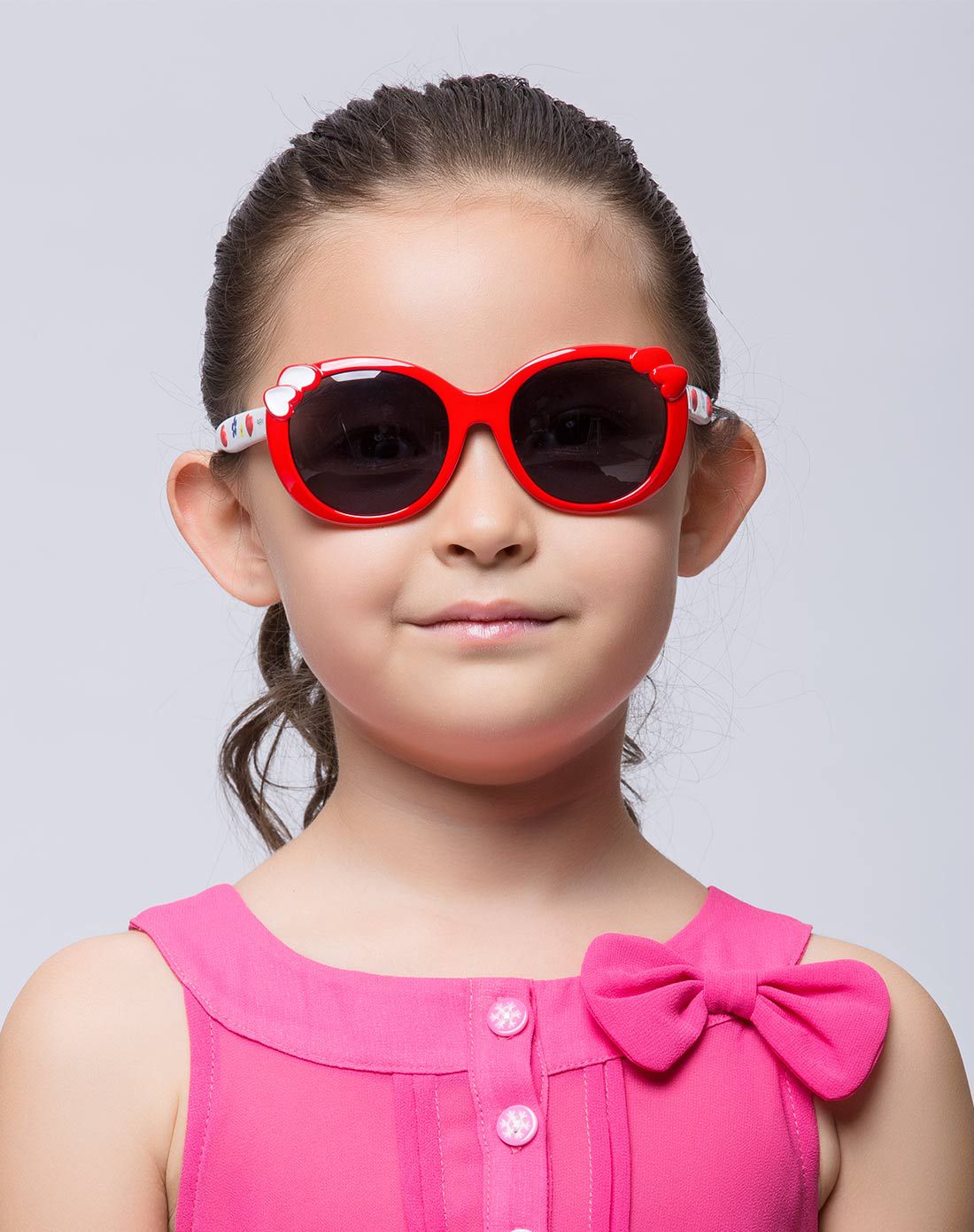 派丽蒙parim眼镜专场派丽蒙 女款可爱蝴蝶结复古儿童偏光镜pt7607r1