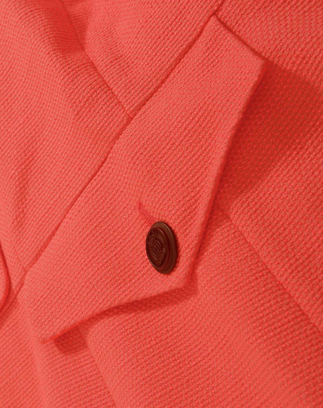 丽丽lily荧光橘修身九分袖风衣113330f111893_唯品会