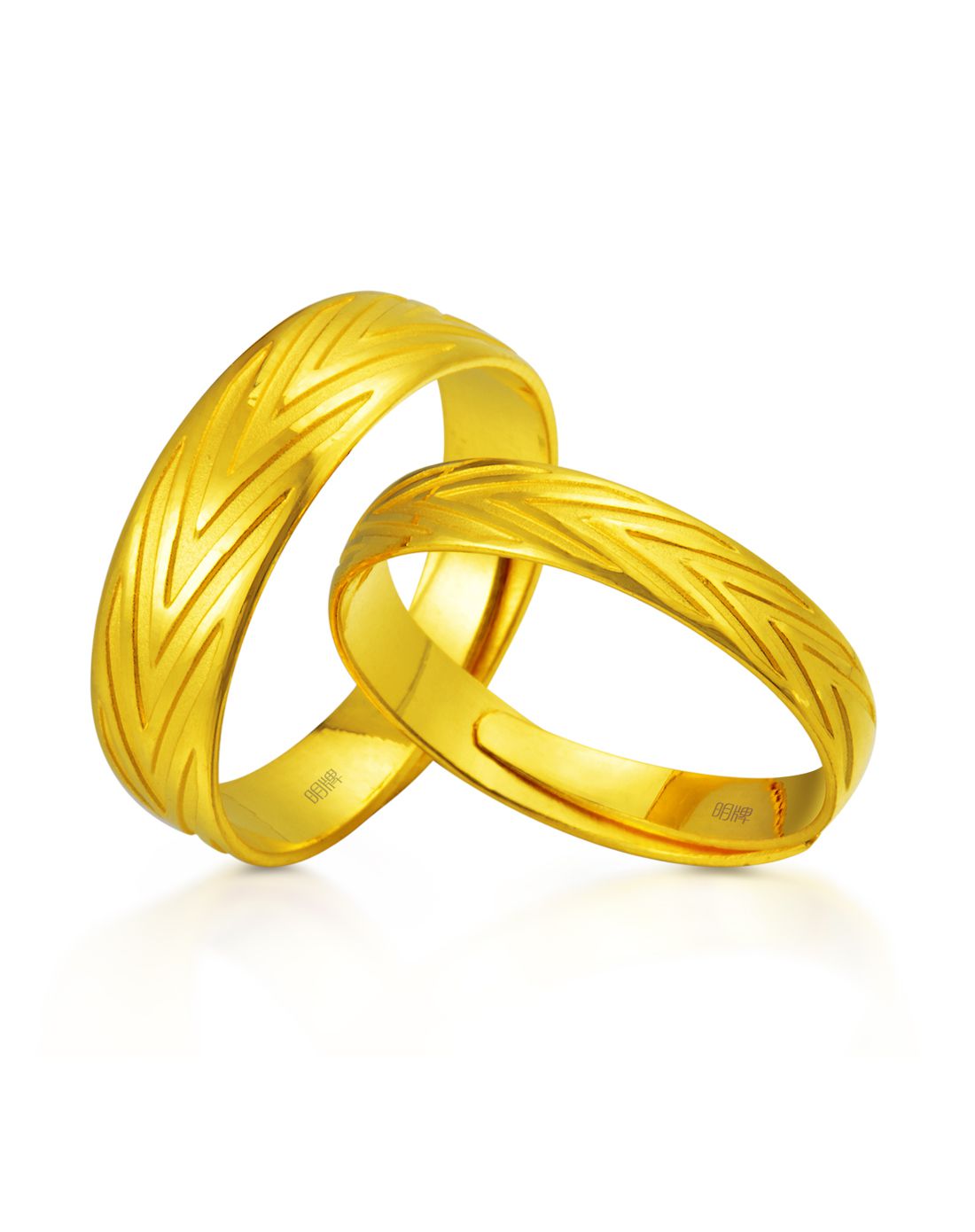 明牌 足金 稻穗纹活口男戒 约5.8克