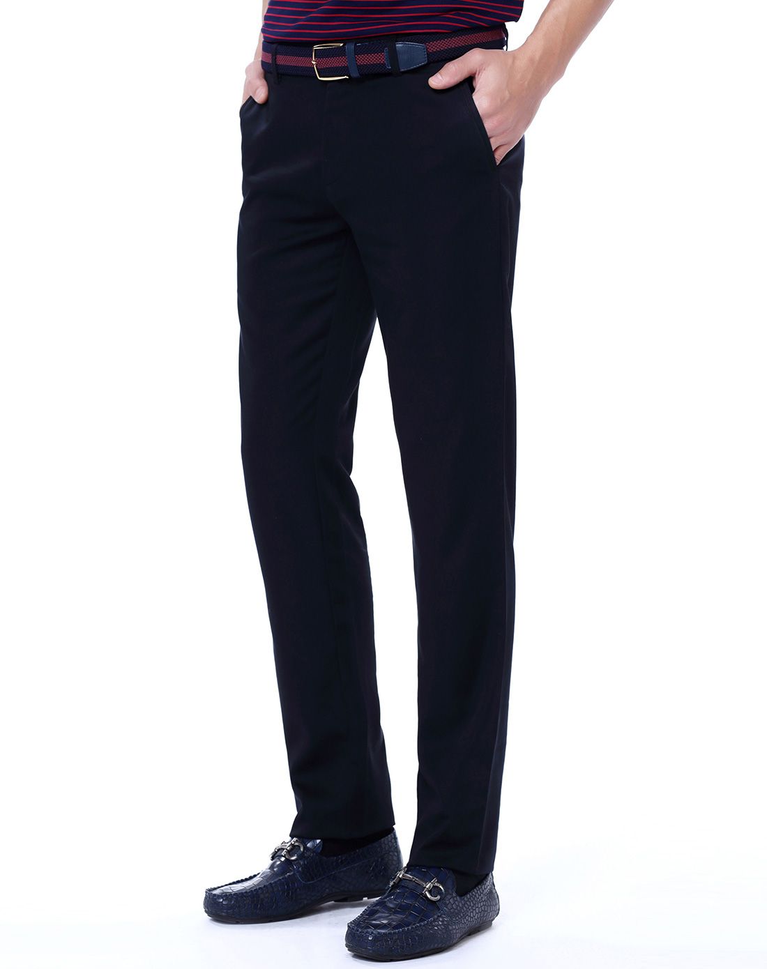 柔润垂坠莱赛尔纤维挺括舒适商务休闲裤