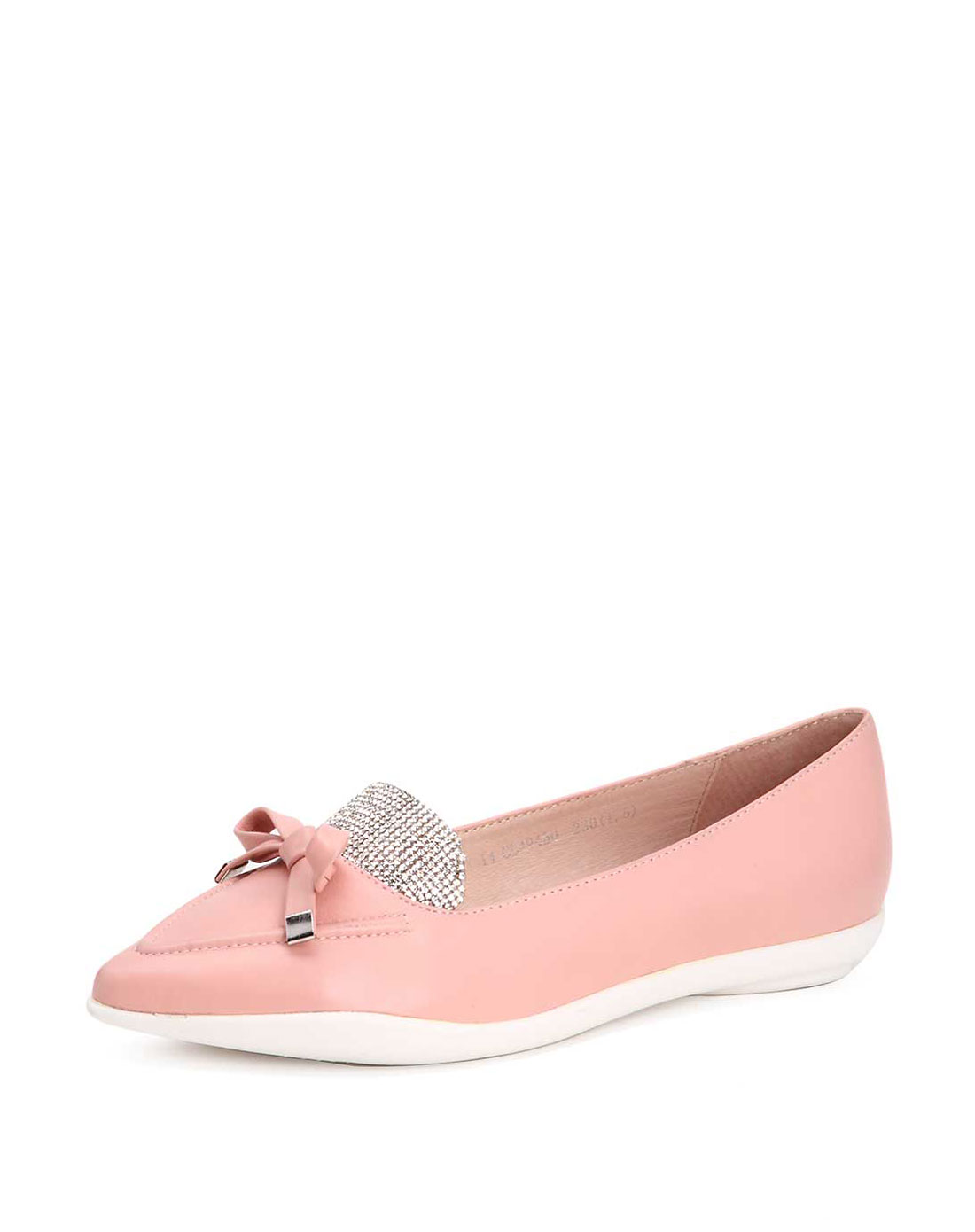 哈森harson集团品牌女鞋卡文女款浅粉色头层牛皮浅口单鞋cl49450-012