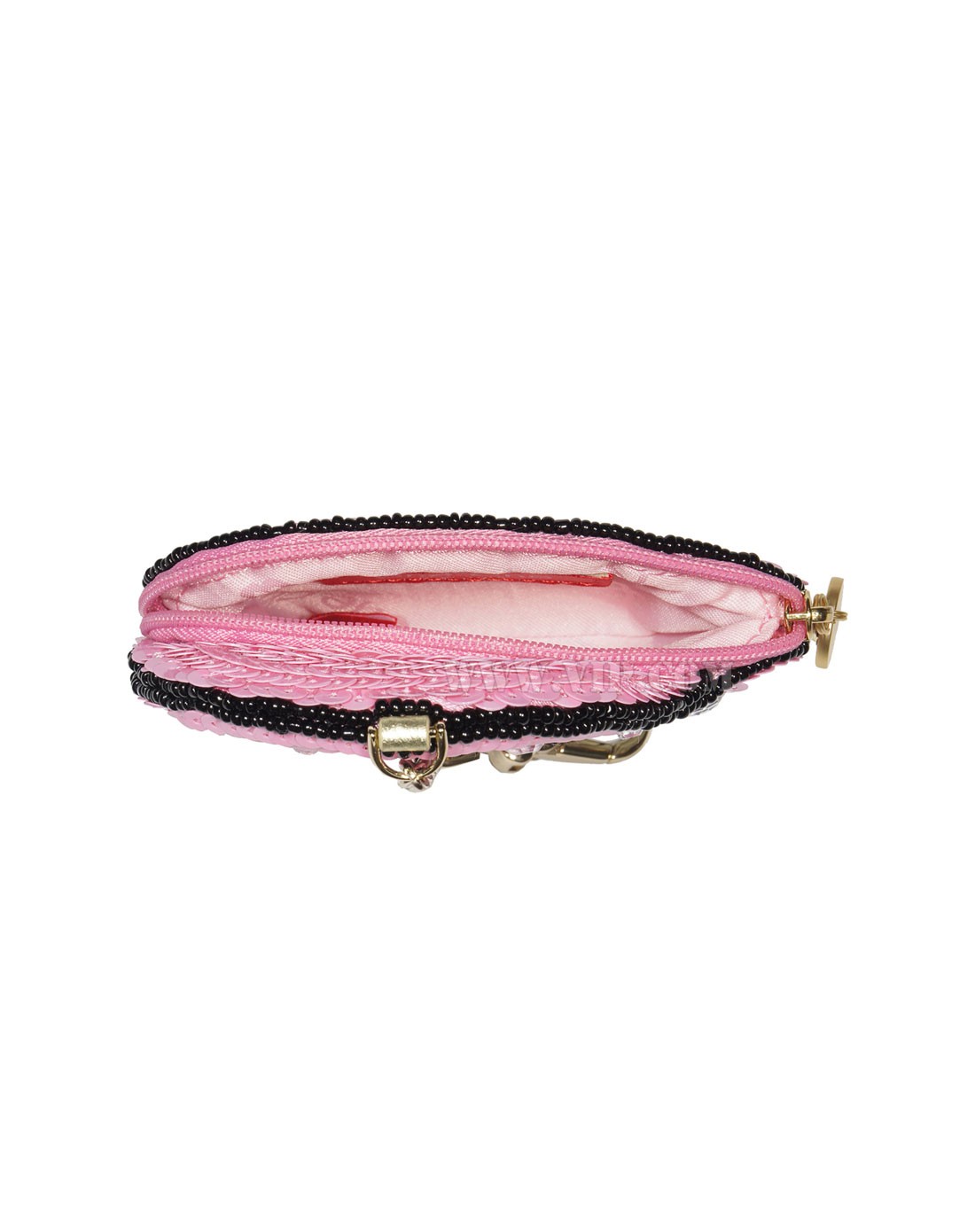 > 钢琴型手工钉珠片零钱包