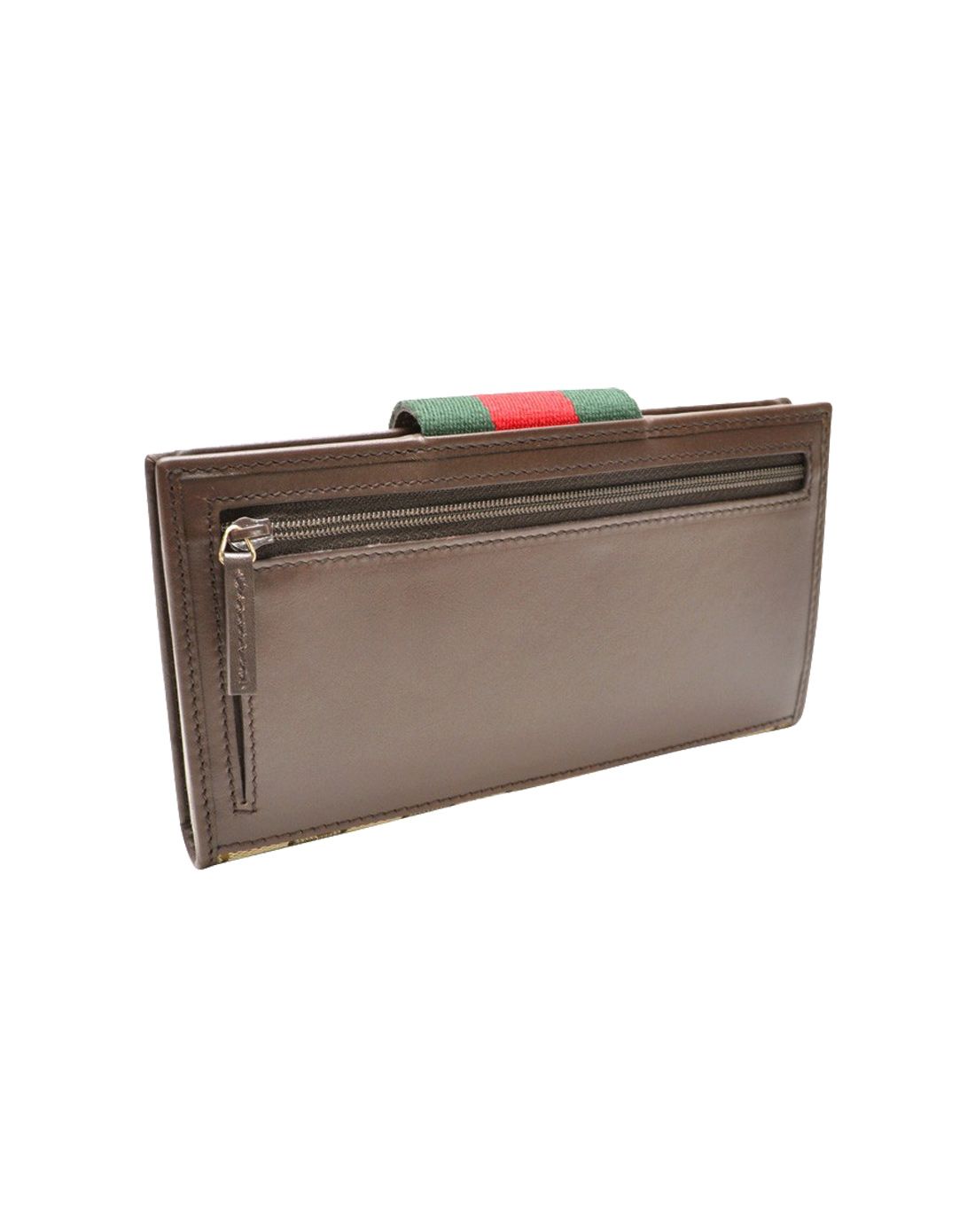 > gucci 女士双g logo独特搭扣女士帆布钱包